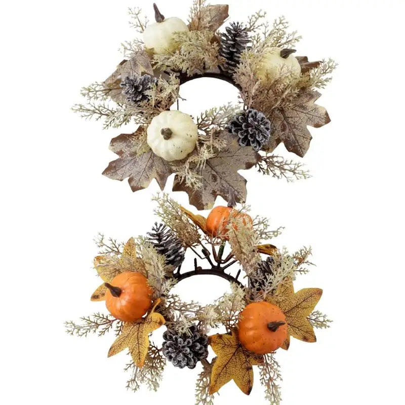 Couronne d'automne pour bougie