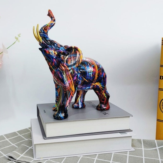 Graffiti elephant sculpture