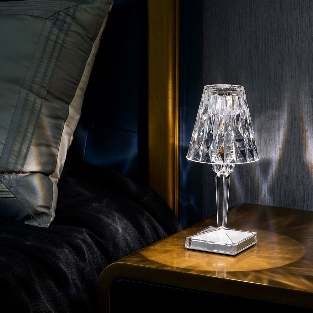 Lampe tactile Diamond élégante et fonctionnelle avec batterie rechargeable et lumière personnalisable