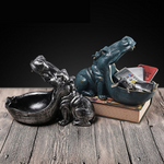 Hippopotame en résine