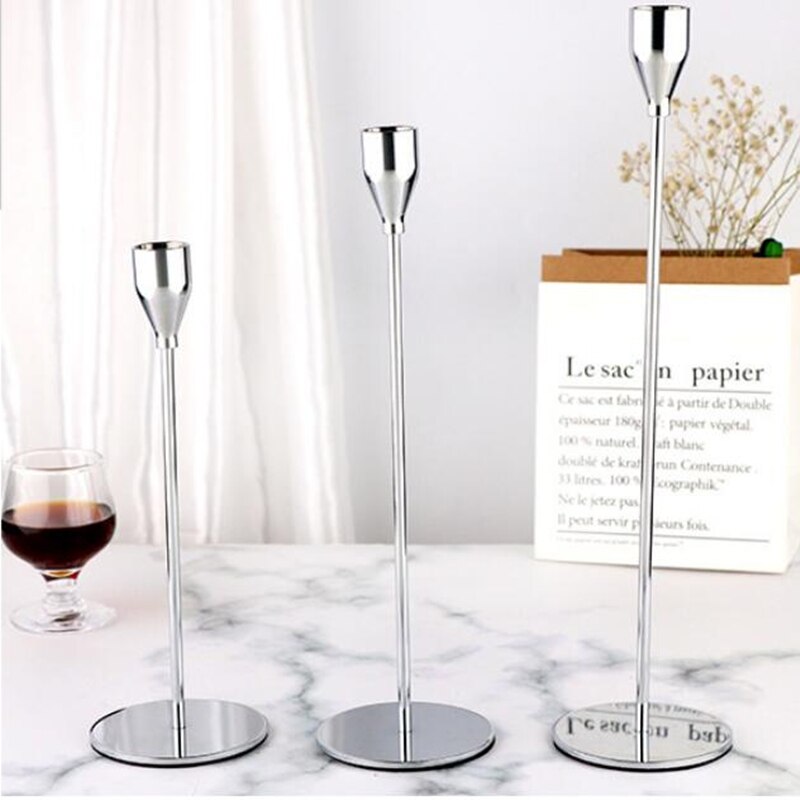 Metal candle holders (3 pieces)